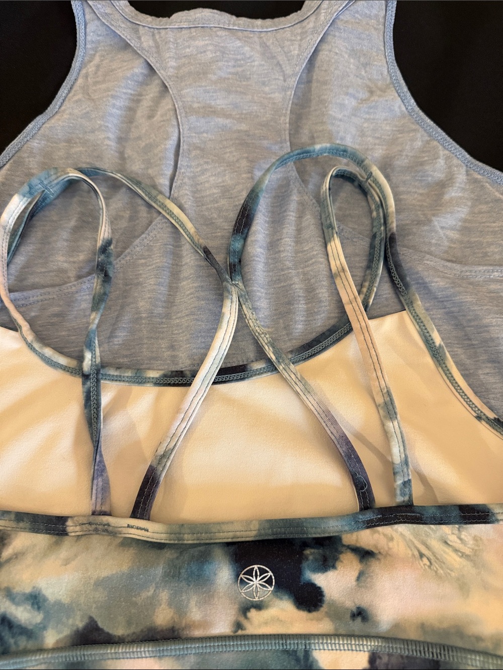 GAIAM tye dye sports bra Size L with BONUS top